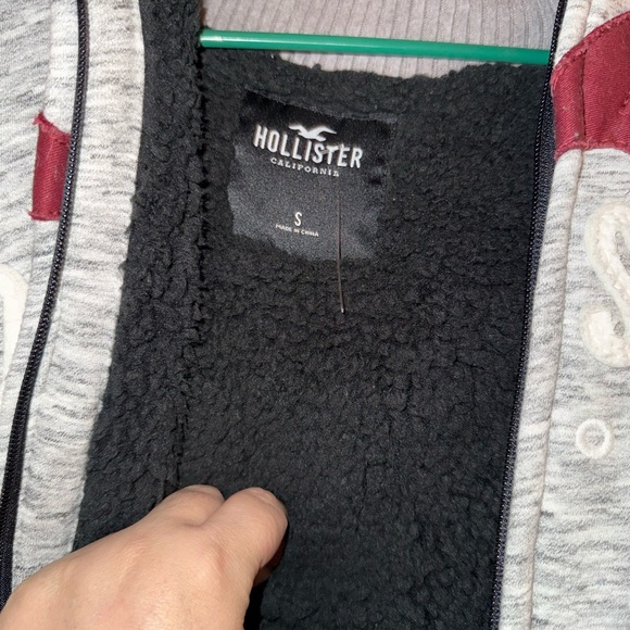 Vintage Hollister SHERPA lined Hoodie Womens Small - Picture 3 of 6